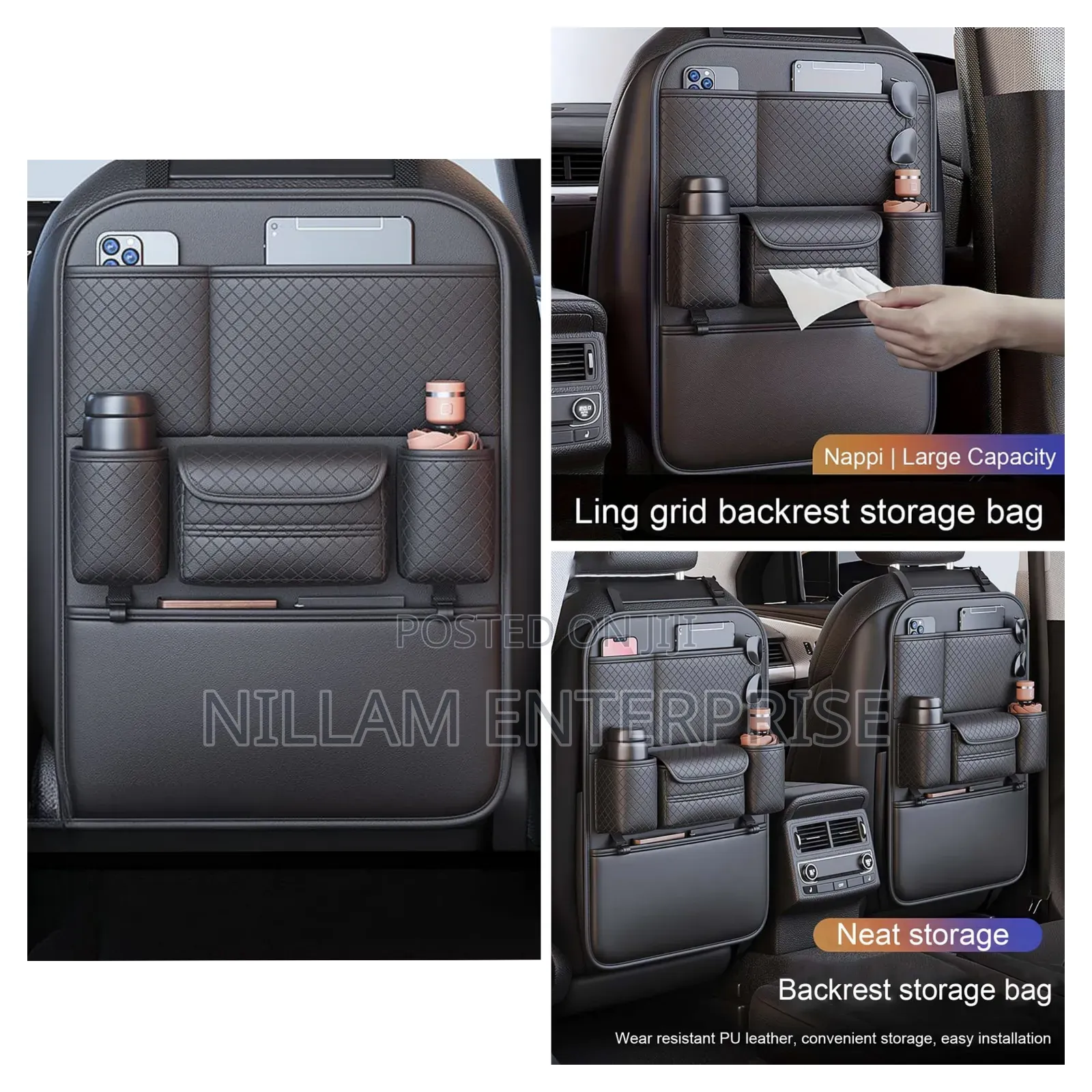 Waterproof Car Back Seat Organizer*