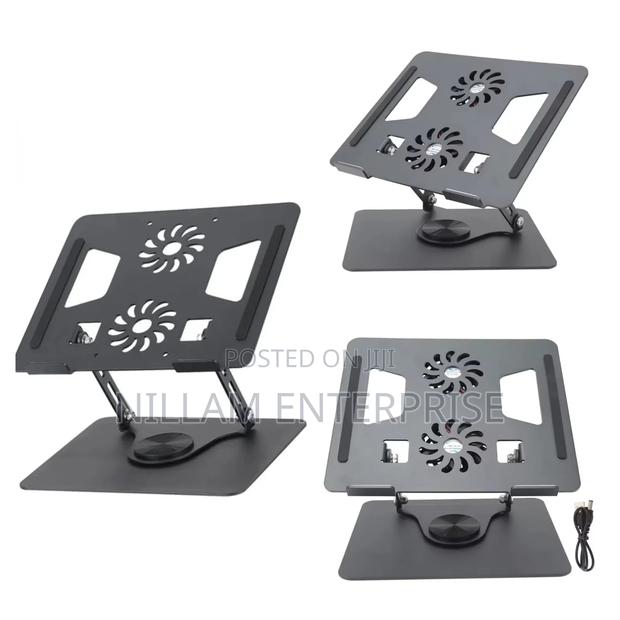 Adjustable Laptop Stand With Dual Cooling Fans