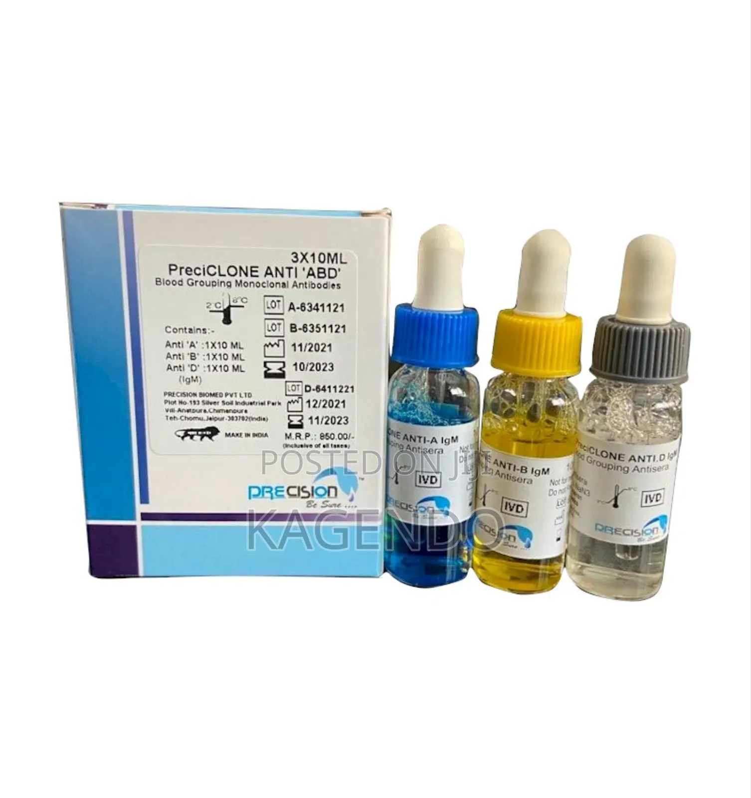 Anti A, B, D Blood Grouping Reagents