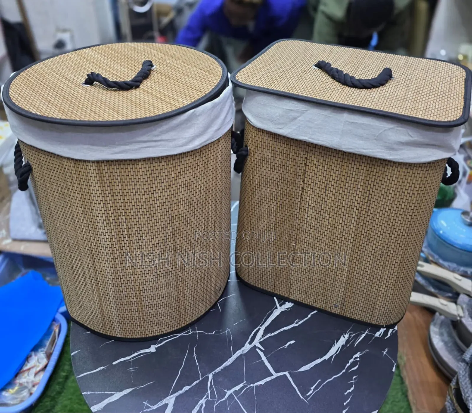 Customised Bamboo Woven Laundry Baskets