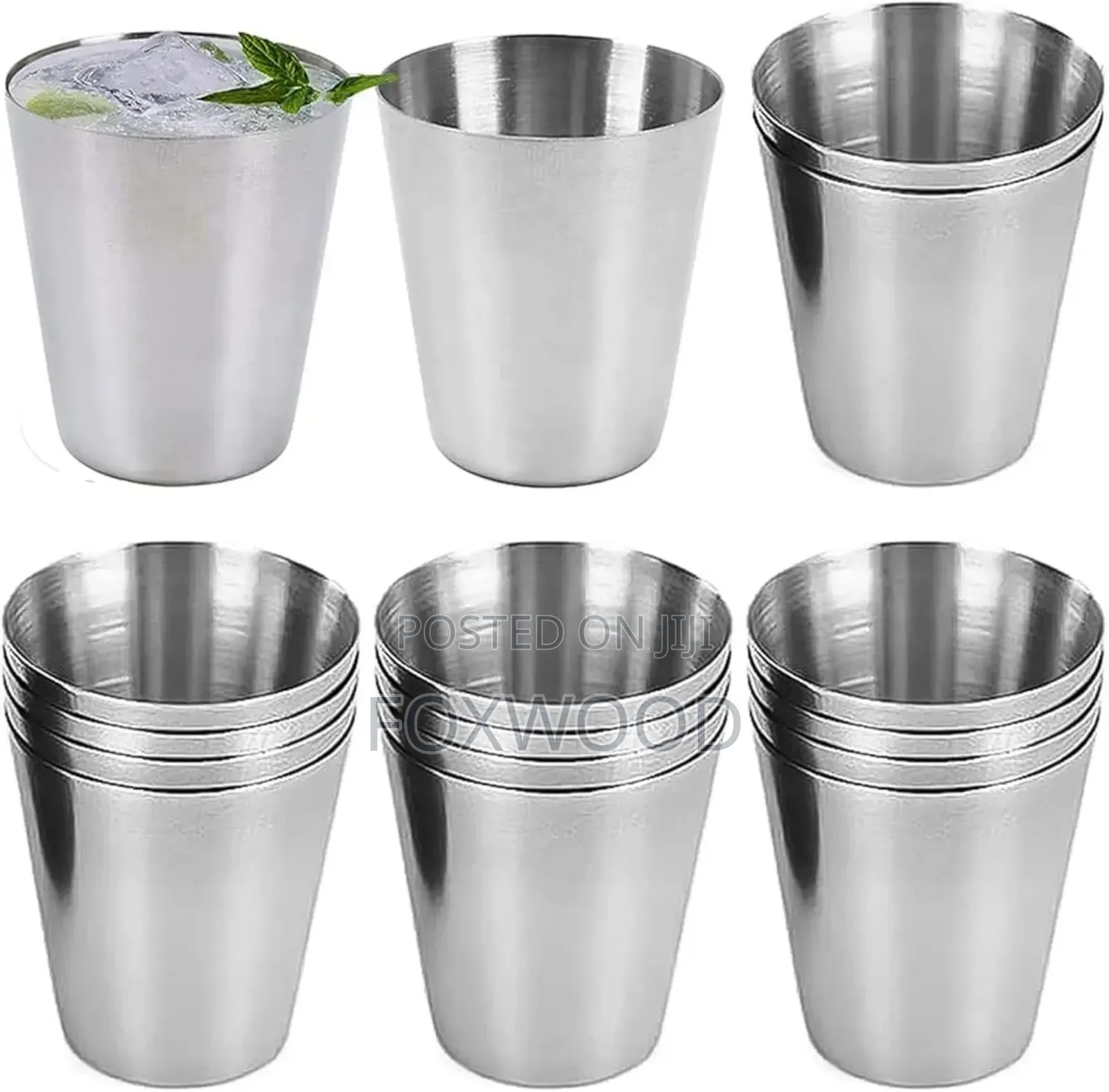 Stainless Steel Tot Glass 30ml 6pcs