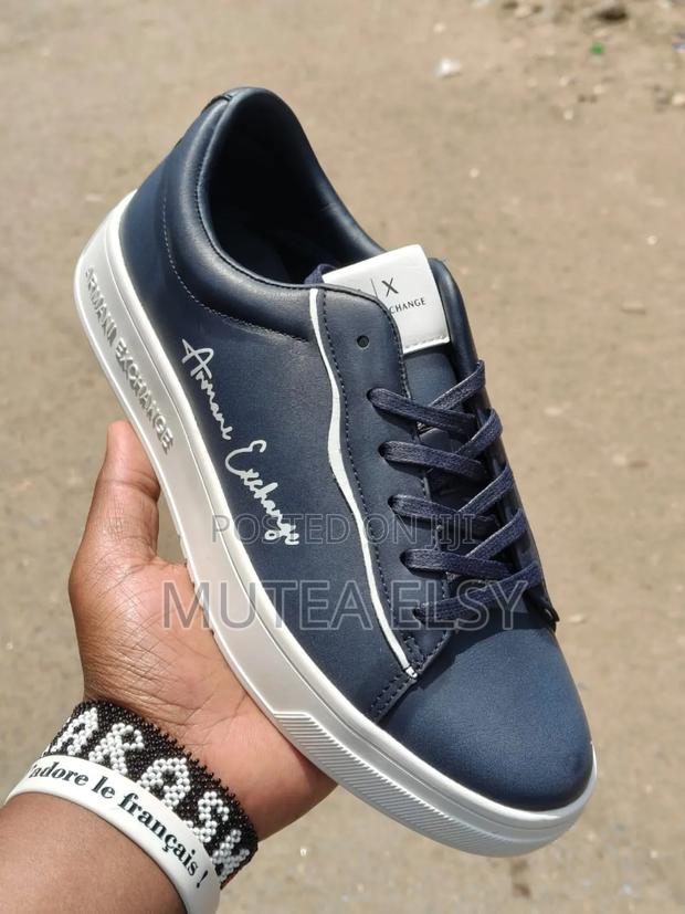 Black Cream Armani Casual Shoes - main view