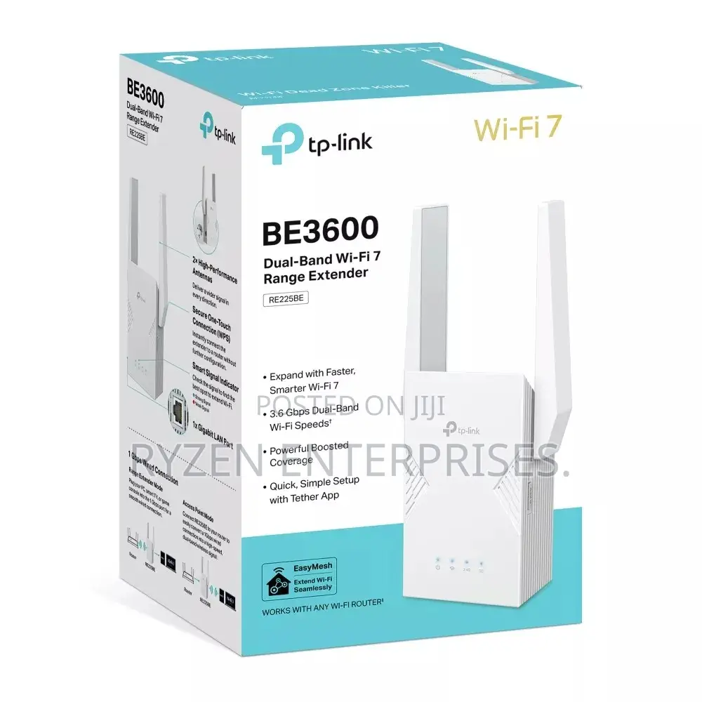 Tp-lin Re225be Be3600 Dual-band Wi-fi 7 Range Extender