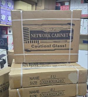 4u Cabinet Lockable Ventilated Enclosure With Fan Mount for Networking - main view