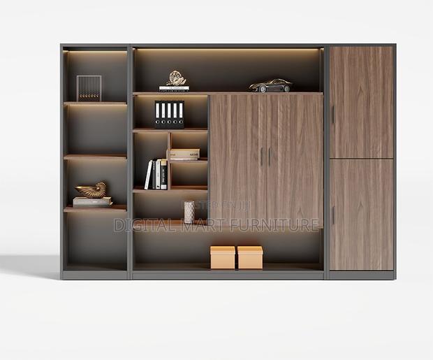 Brown 1.8 Meter Computer Workstation Wood - thumbnail 3
