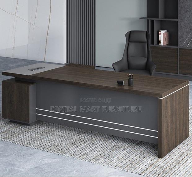 Brown 1.8 Meter Computer Workstation Wood - thumbnail 9
