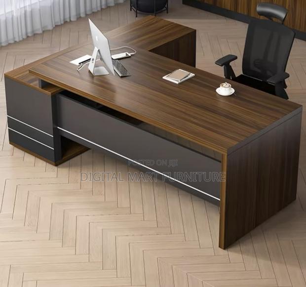 Brown 1.8 Meter Computer Workstation Wood - thumbnail 12
