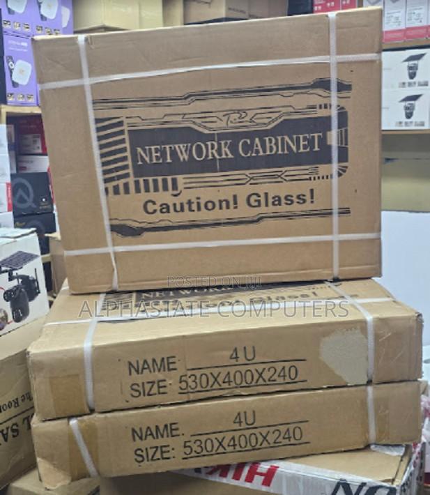 4u Networking Cabinet With Fan Cooling Lockable Rackmount Enclosure - main view