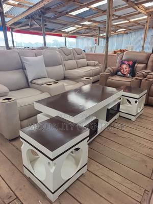 Modern White and Brown Coffee Tables - main view