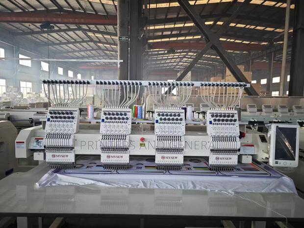 High Speed Cap Flat T Shirt Computerized 4 Heads Embroidery Machine - main view