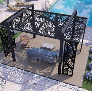 Geometric CNC Pergola Lattice Panel – Modern Garden Privacy Screen - main view