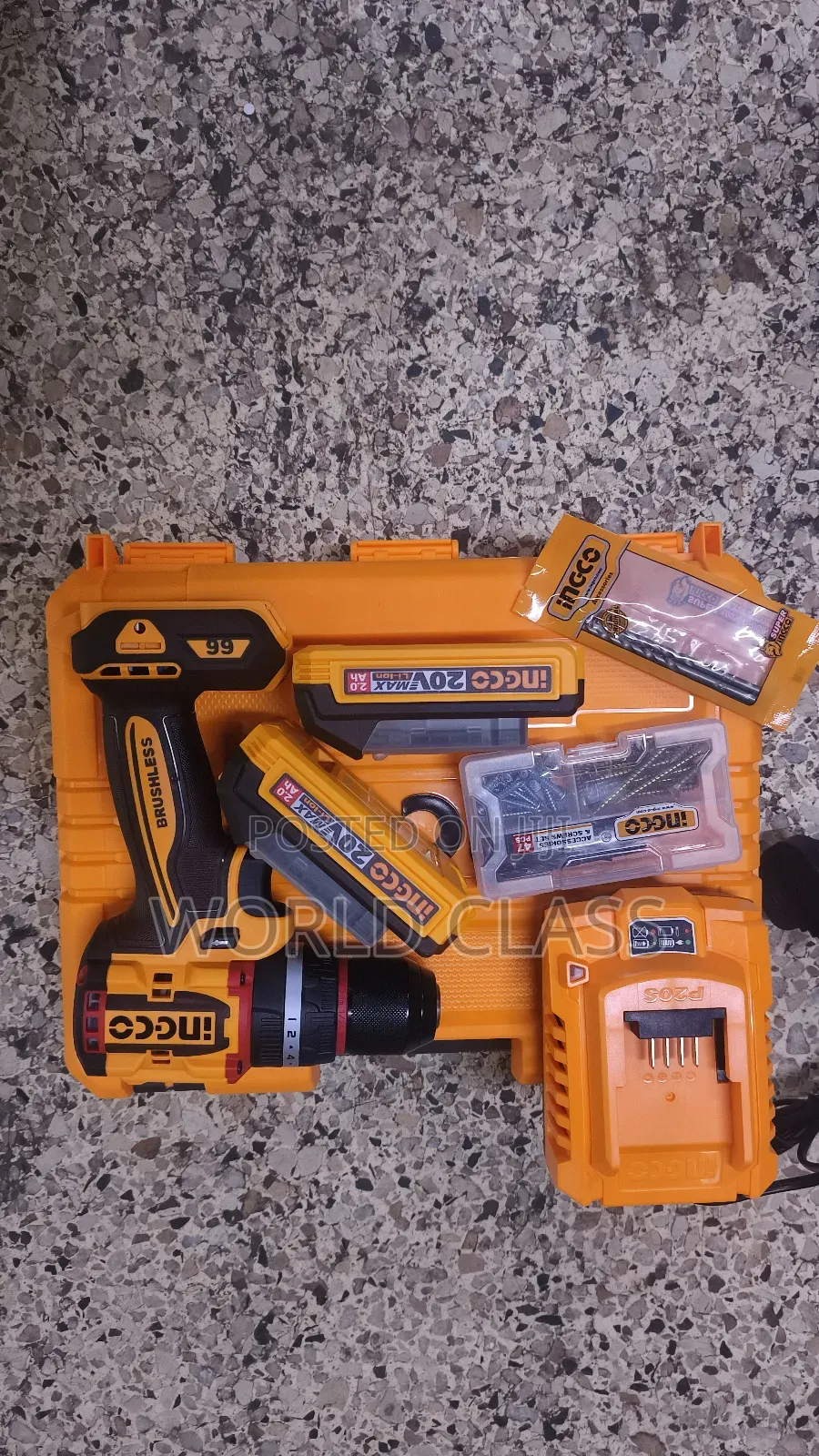 20v Ingco Brushless Cordless Impact Drill