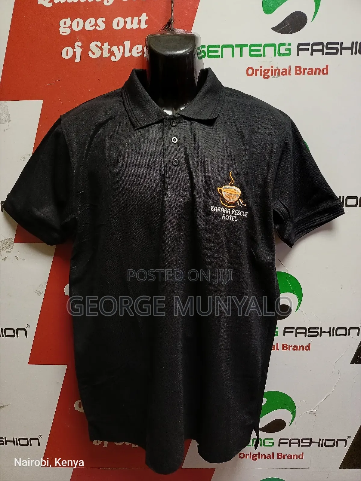 Stylish Black Branded Polo