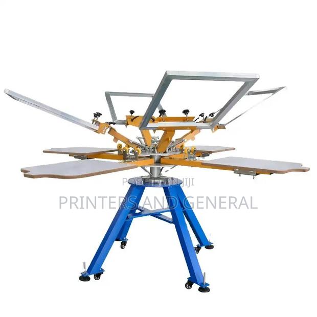 Yinghe 4-Stations Manual Textile Carousel Screen Printing Machine - main view