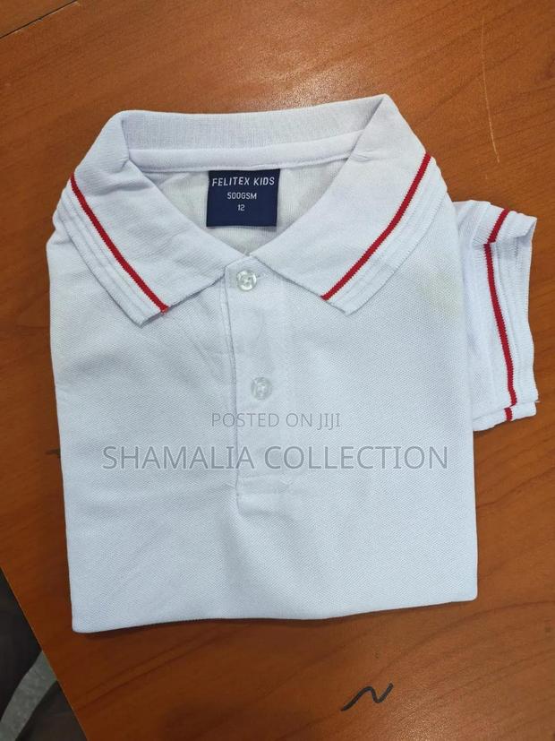 White Kids Polo - main view