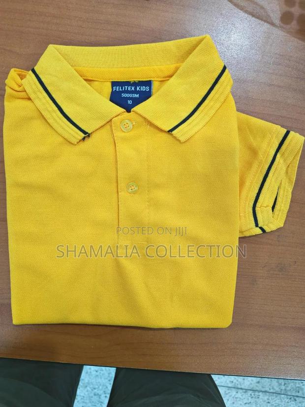 Yellow and Blue Kids Polo Available - main view