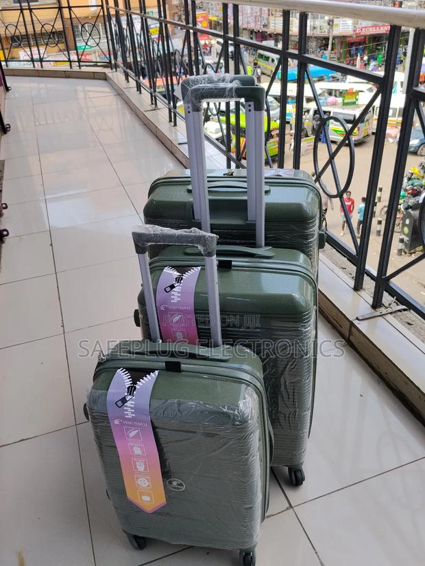 Unbreakable 3-Pc Pp Suitcase Set - Zipper Frame + 360° Wheels - thumbnail 3