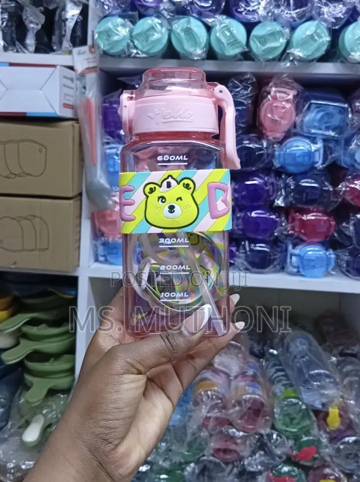 600 Ml Cute Bear Baby Square Bottle*