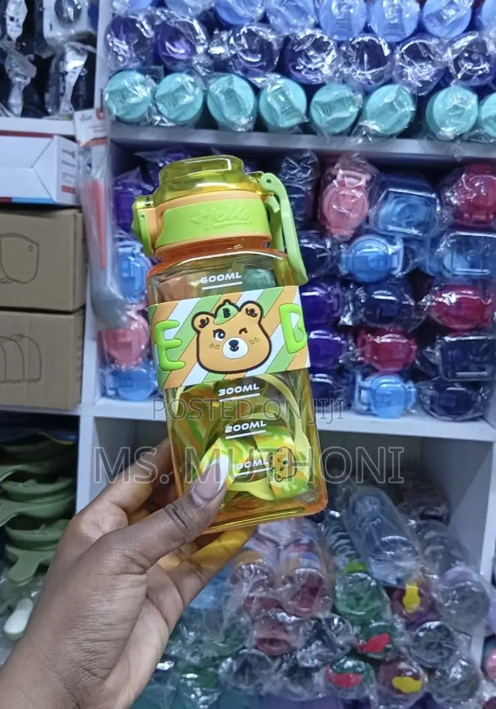 600 Ml Cute Bear Baby Square Bottle*