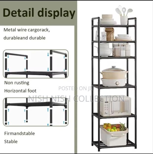 Multipurpose Kitchen Storage Rack With Wheels - thumbnail 4