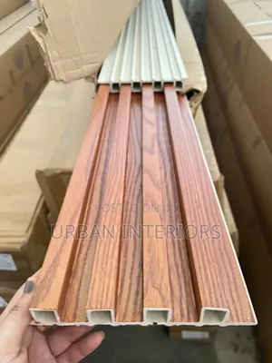 WPC Brown Fluted Panels for Interior Design