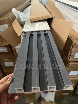 Grey Fluted Panels Grey Fluted Panels 2.8 Meters High by 16cm High - main view