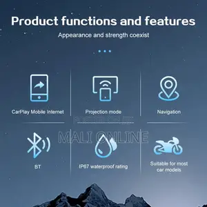 Motorcycle GPS 5" Screen With Wireless Carplay Android Auto