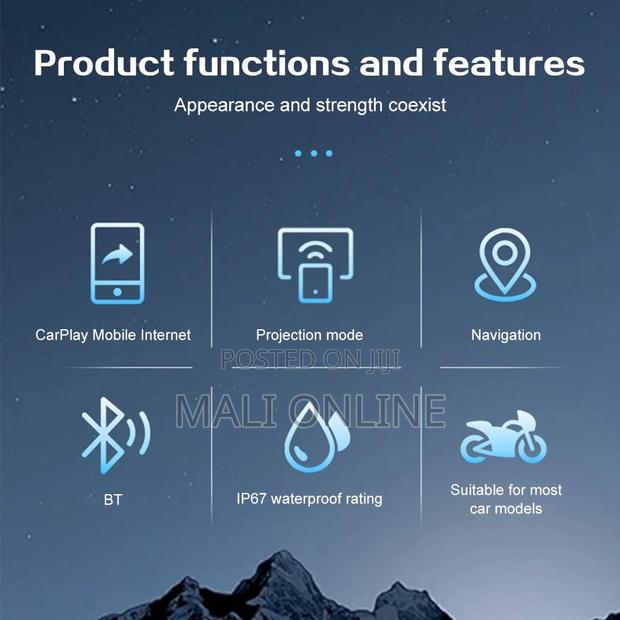 Motorcycle GPS 5" Screen With Wireless Carplay Android Auto - thumbnail 2