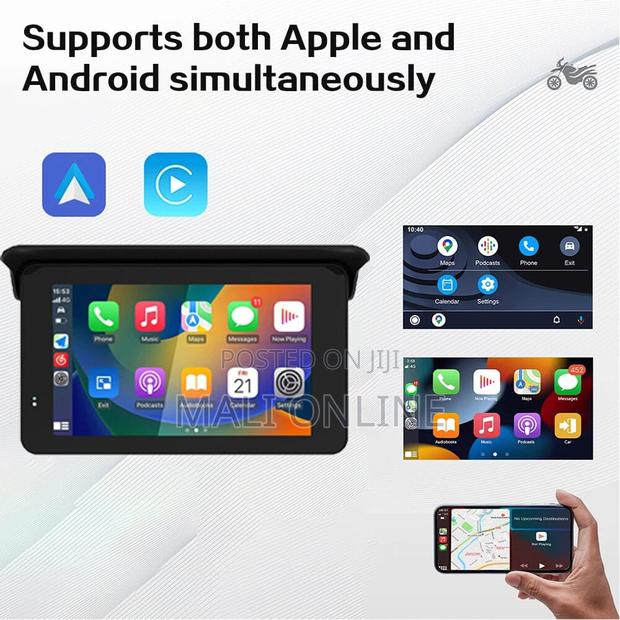 Motorcycle GPS 5" Screen With Wireless Carplay Android Auto - thumbnail 4
