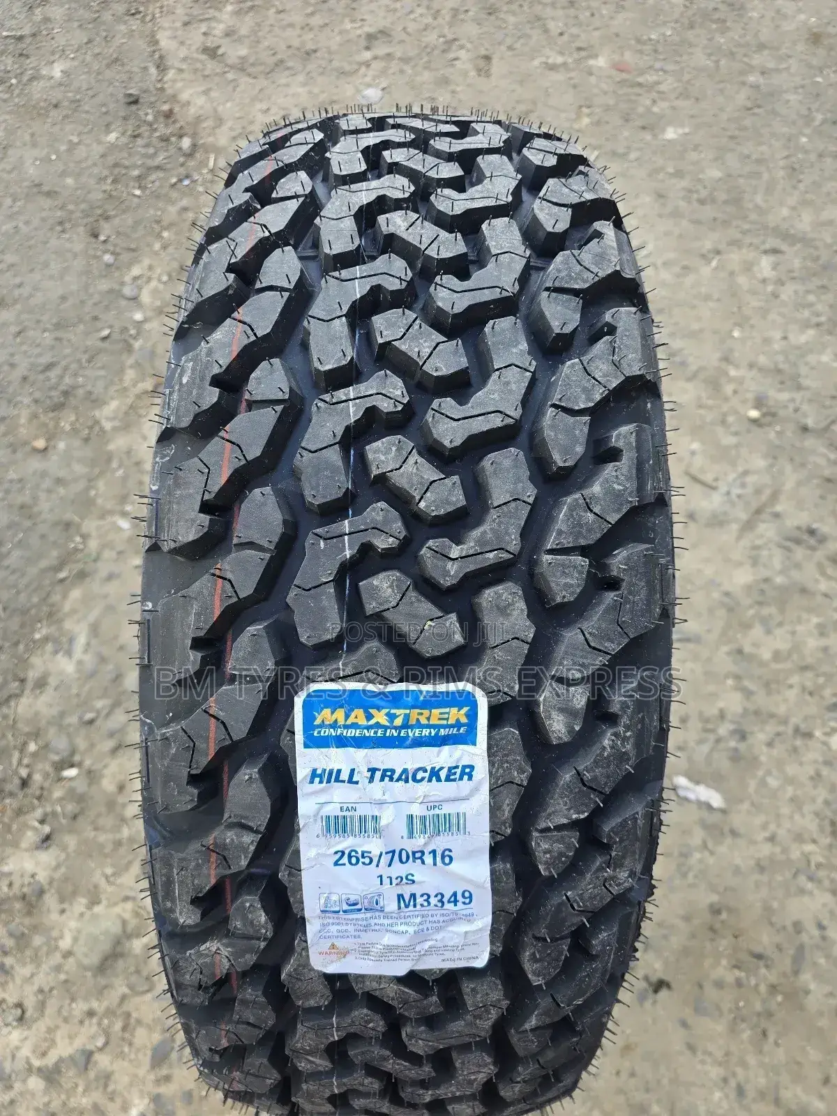 265 /70 R16 Maxtrek Tyres(All Terrein) Hill Tracker.