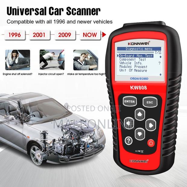 Universal Obd2 Car Diagnostic Scanner Konnwei Kw808 Engine Code Reader - thumbnail 6