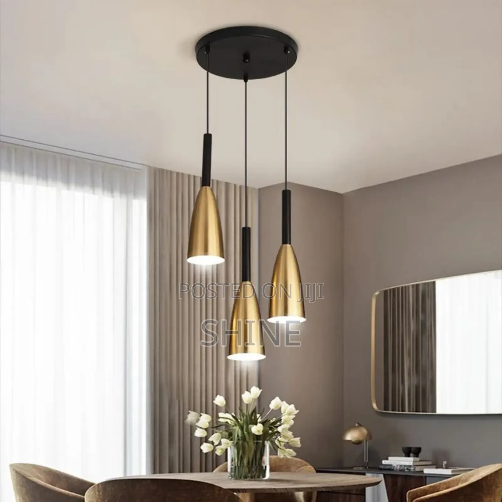 Cone Shaped 3 Hold Pendant Light
