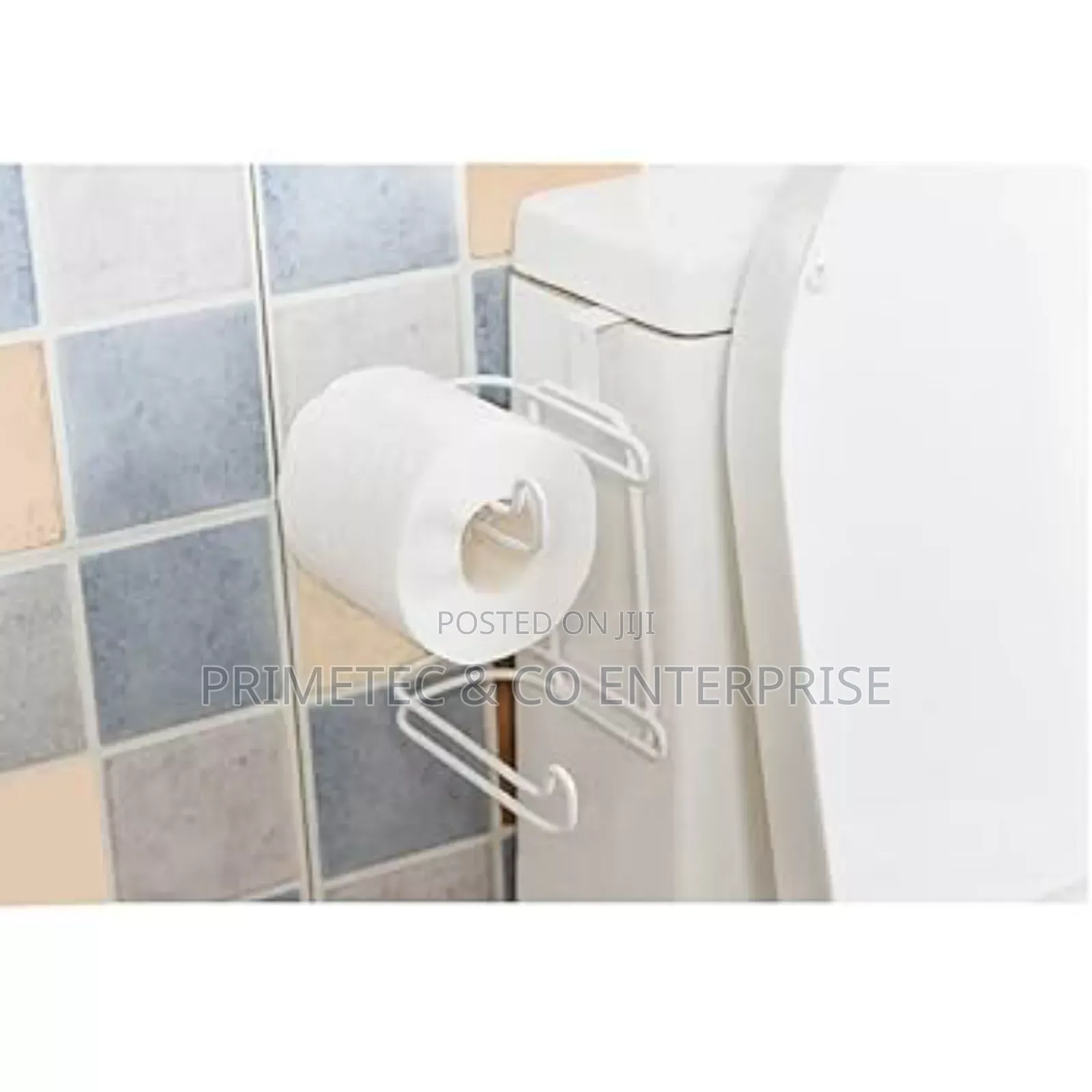 Metallic Double Tissue Holder Placed Over Door or Over Toilet Cistern