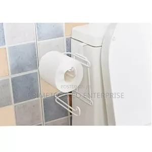 Metallic Double Tissue Holder Placed Over Door or Over Toilet Cistern