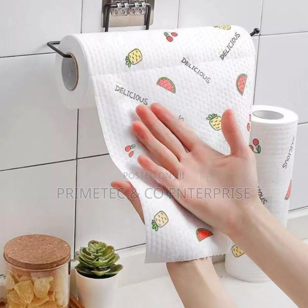 Reusable Long Roll Absorbent Kitchen Towel Wiping Paper Roll - thumbnail 3
