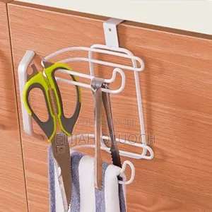 Metallic Double Tissue Holder Placed Over Door or Over Toilet Cistern