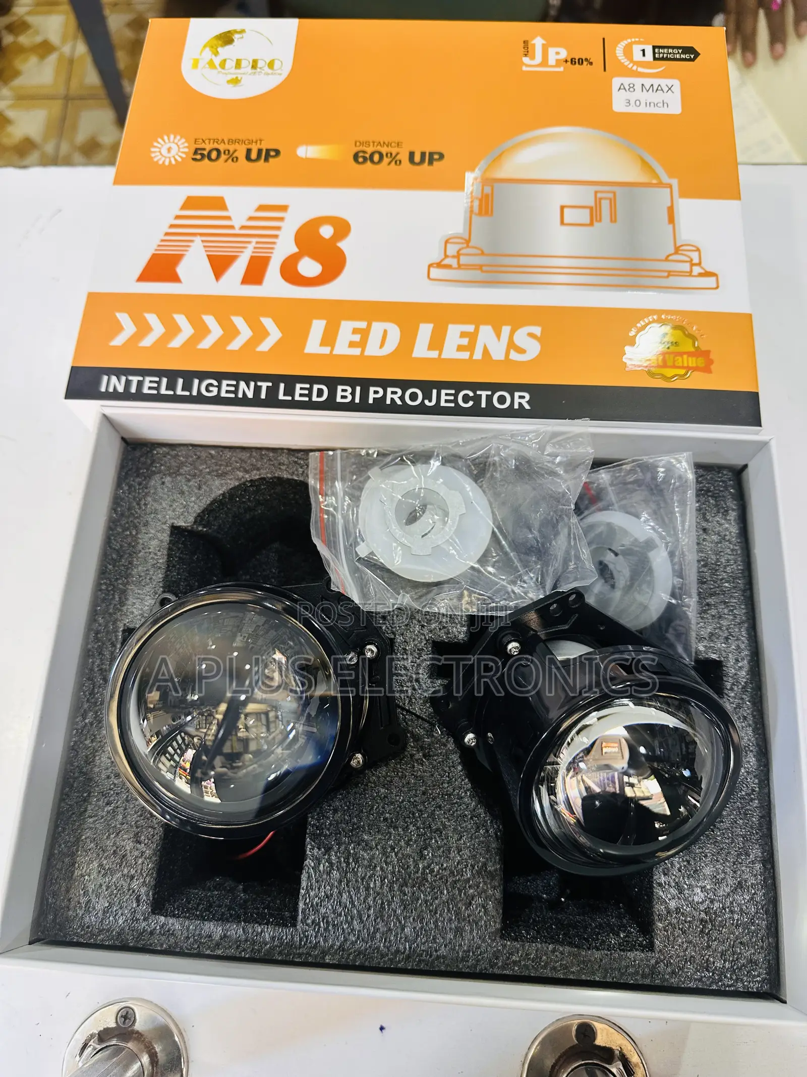 A8 Max Headlight Projector – Energy Efficient, High Lumen
