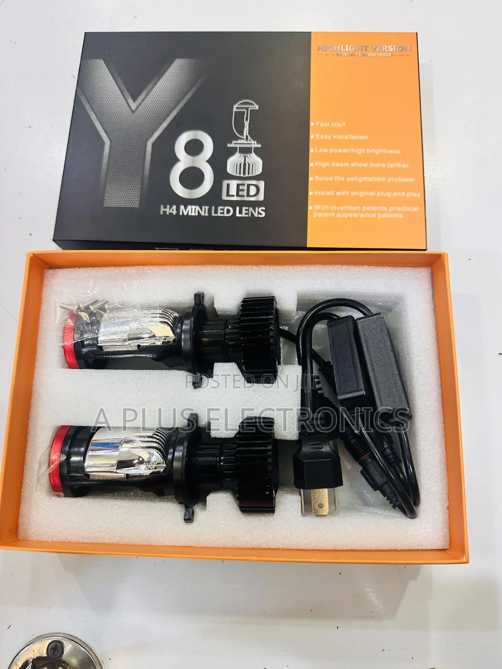 Y8 H4 Mini Projector Headlights - Energy Efficient Bright Bulbs
