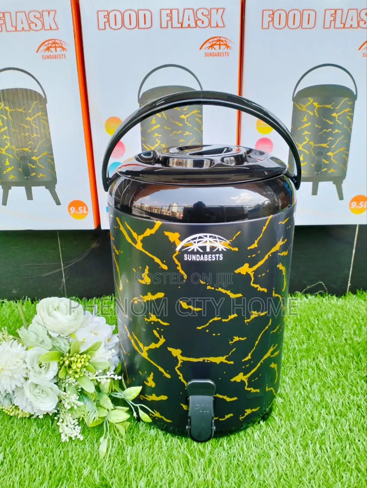 9.5l Marble Print Single Tap Tea Urn