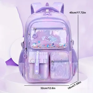 Girl's School Bag 

Shades Purple, Blue  N Pink