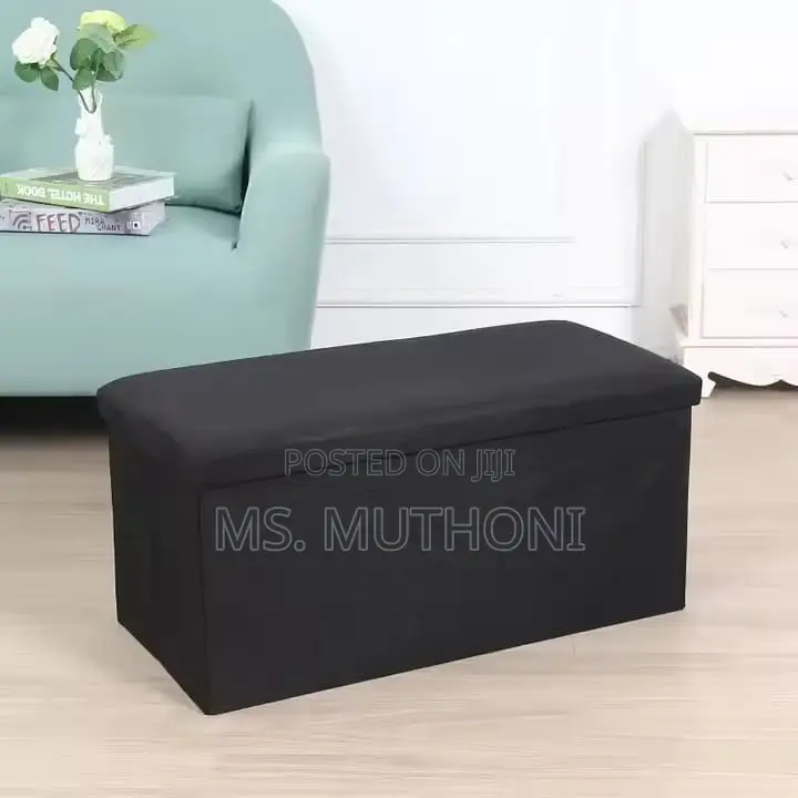 Quality Leather Ottoman Storage Box*