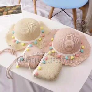 Kids Summer Straw Hat Set - main view