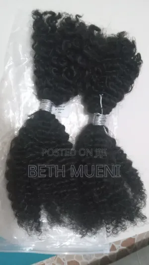 Human Hair Extensions Afro Kinky Curly 4b
