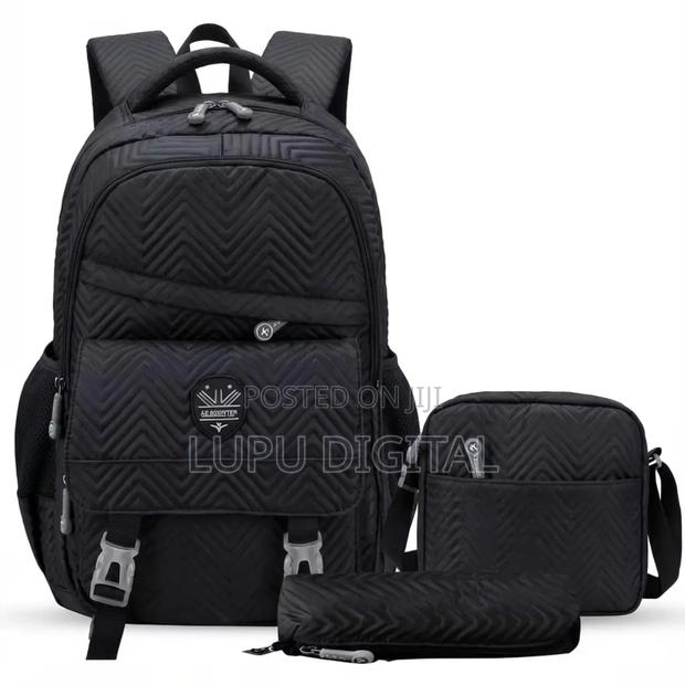 *3 in 1 Chevron Patterned School/ Casual Bag - thumbnail 2
