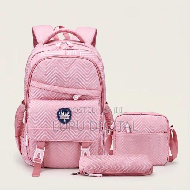 *3 in 1 Chevron Patterned School/ Casual Bag - thumbnail 5