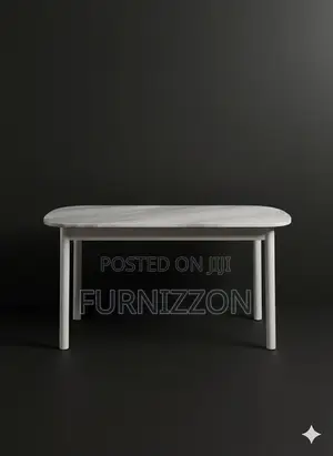 White Marble Top Dining Table for Home Office
