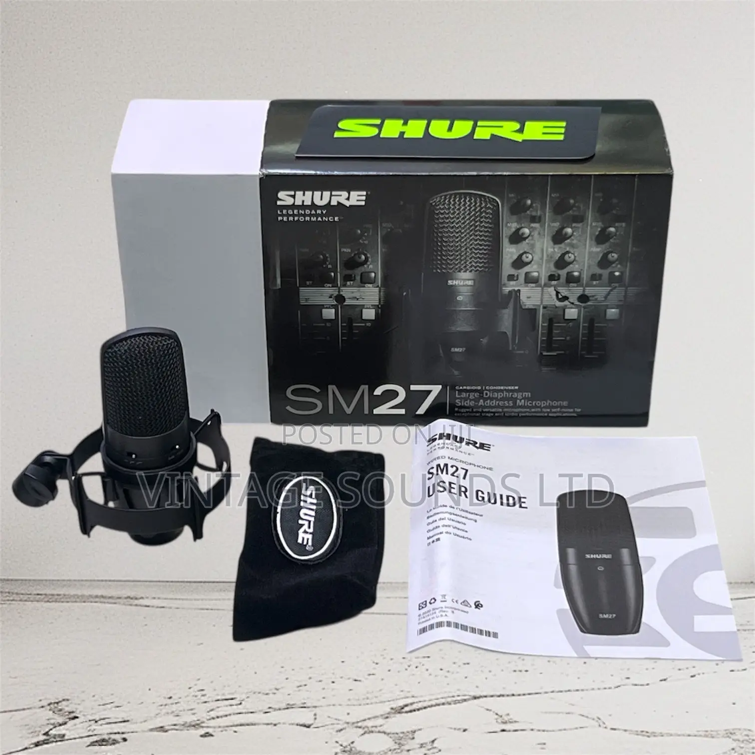 Shure Sm27 Large Diaphragm Instrument Vocal Condenser Microphone