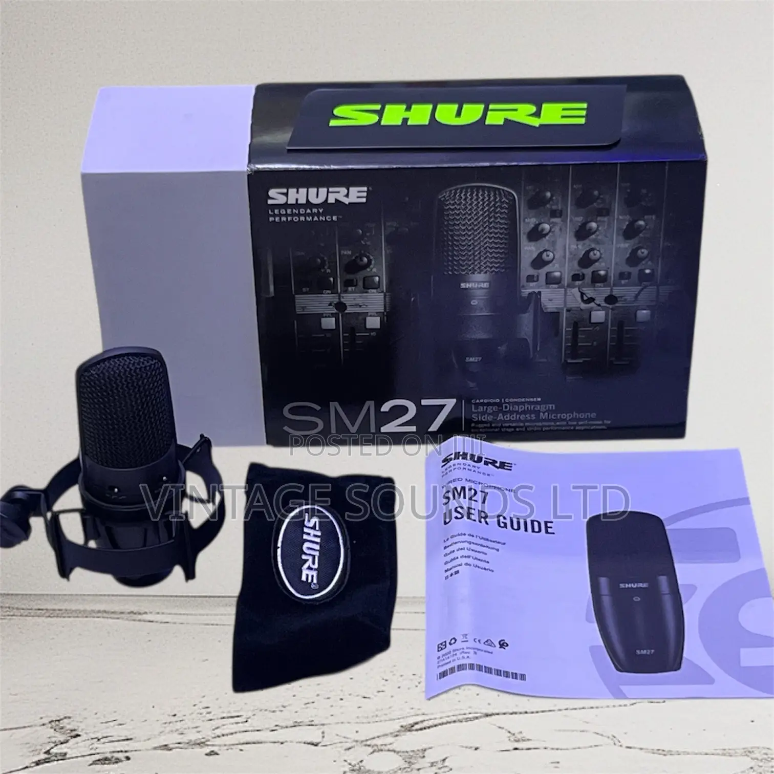 Shure Sm27 Large Diaphragm Instrument Vocal Condenser Microphone