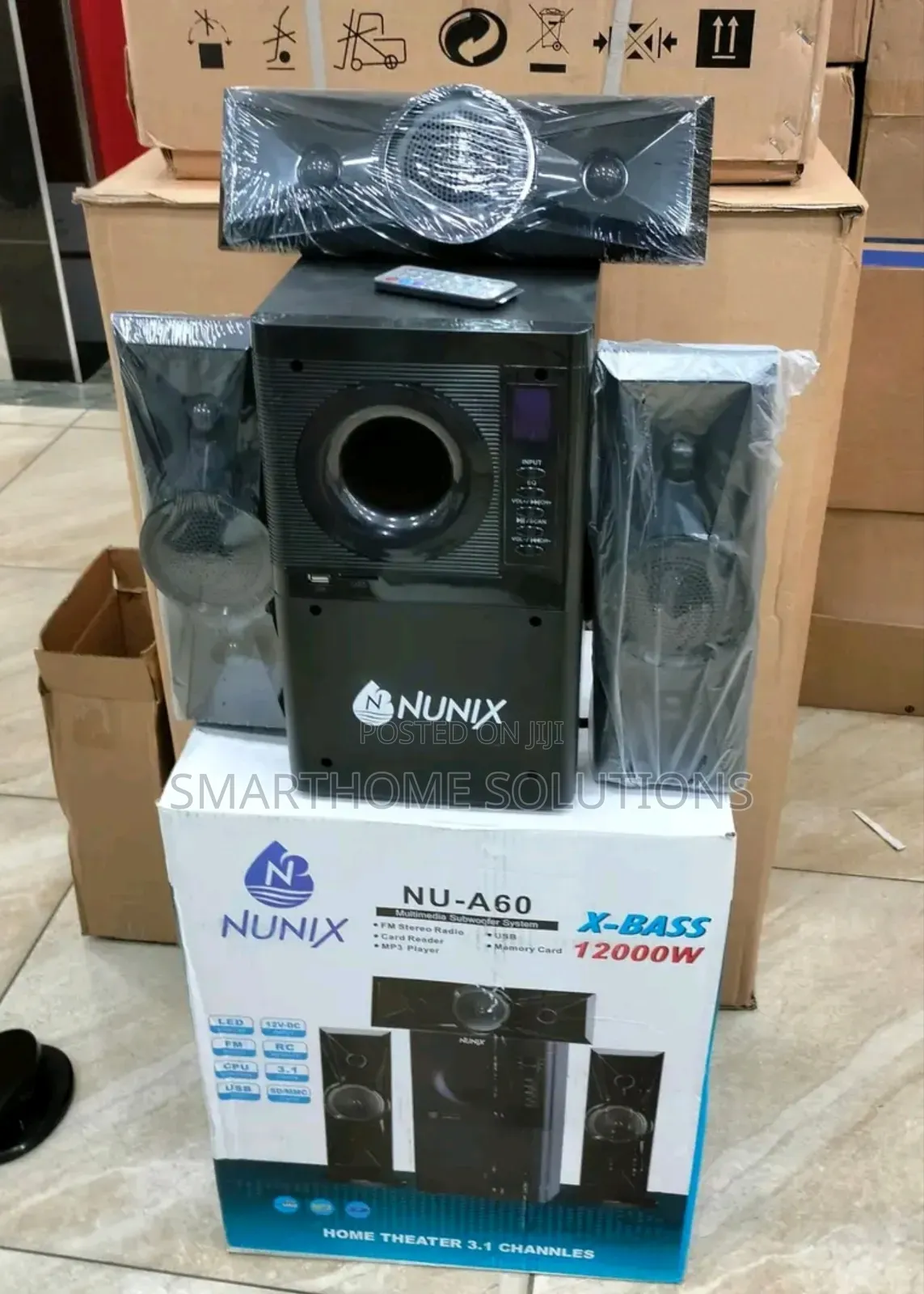 Nunix 3.1 Mini Home Theater System Nu-a60 And A Remote Control Woofer
