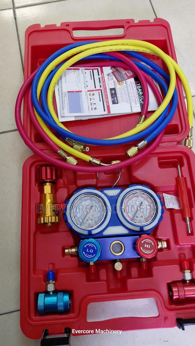 Automotive Ac Manifold Gauge Set (Refrigerant Charging Testing Kit) - main view
